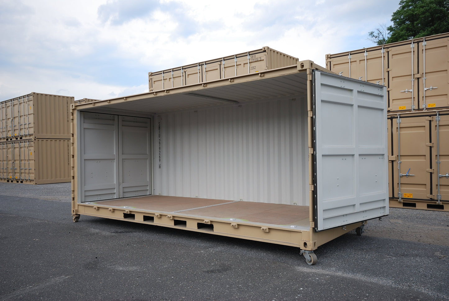 NUOVO CONTAINER ISO PER TRASPORTO SECCO DA 20 FT - UN APERTURA LATERALE COMPLETA E DOPPIE PORTE, UN'ESTREMITÀ