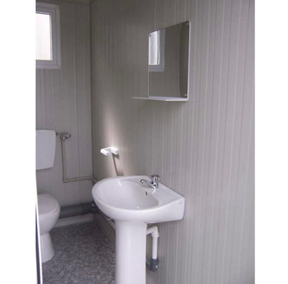 NUOVO BLOCCO SANITARI PMR CON WC PMR, LAVELLO PMR, WC STANDARD E LAVANDINO