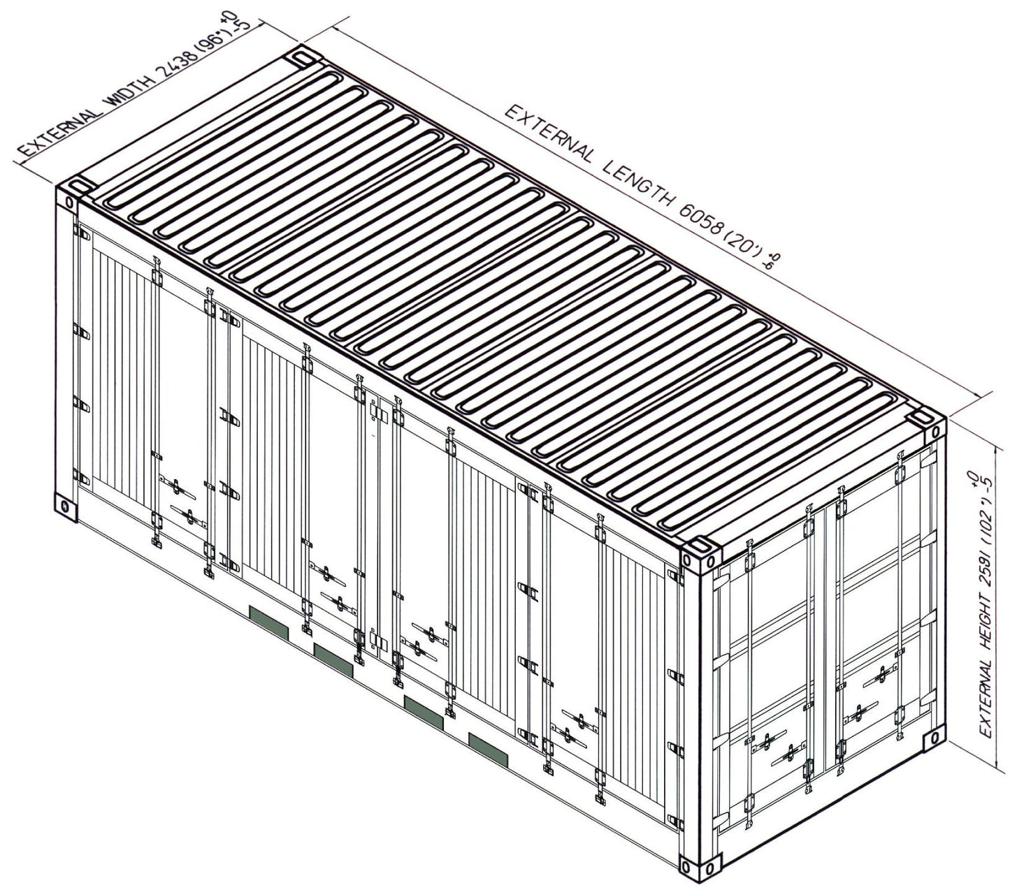 TRASPORTO SECCO STANDARD NUOVO CONTAINER DA 20 FT, ACCESSO COMPLETO, APERTURA COMPLETA, SENZA COPERTURA PER ADOLESCENTI