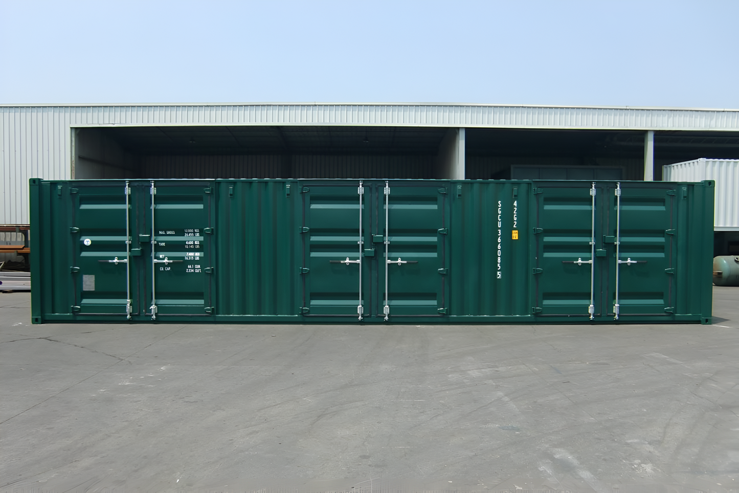 container da 40 piedi 6 porte di stoccaggio