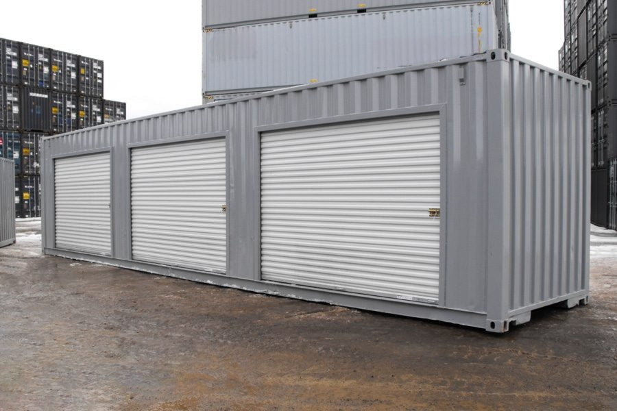 Container da 40 piedi con 3 porte avvolgibili